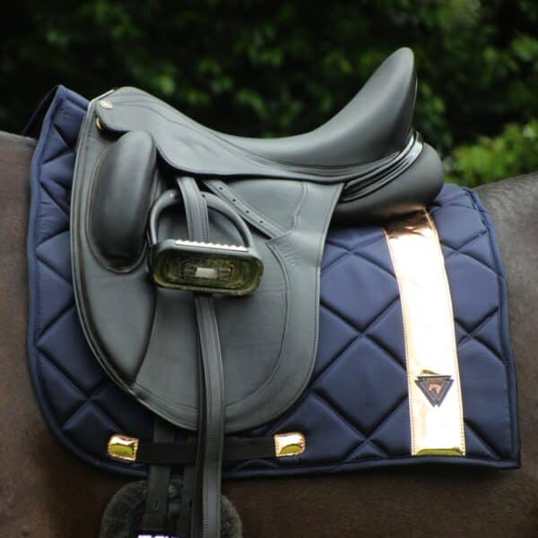 jojubi rosé navy saddle pad